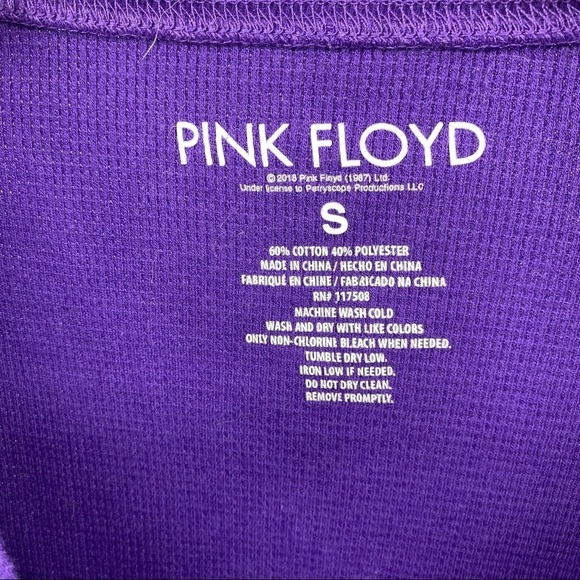 Pink Floyd Small Purple Crop Thermal - Picture 5 of 8
